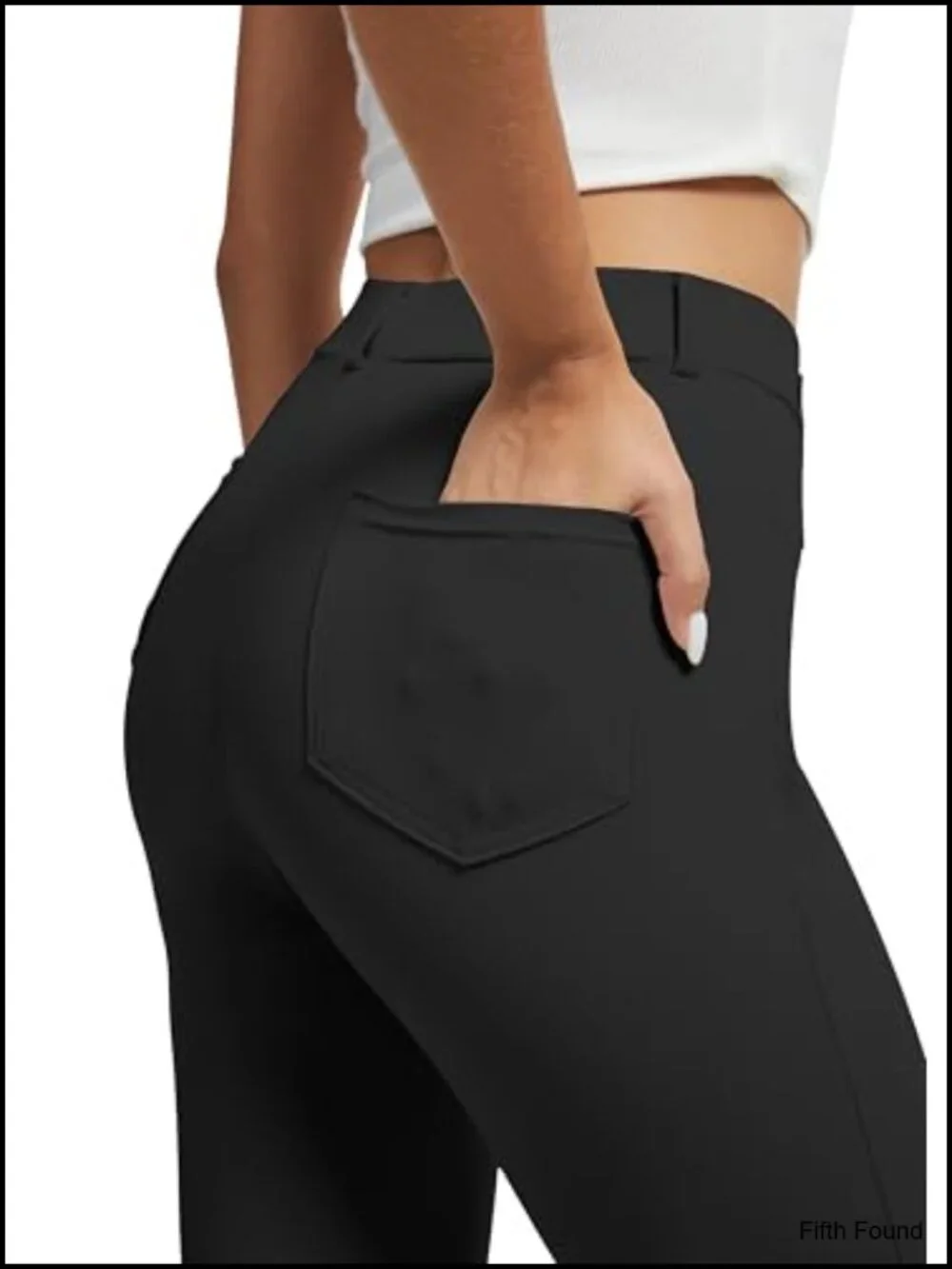 Stretchy Yoga Dress Pants High Rise Straight Leg with Pockets Casual